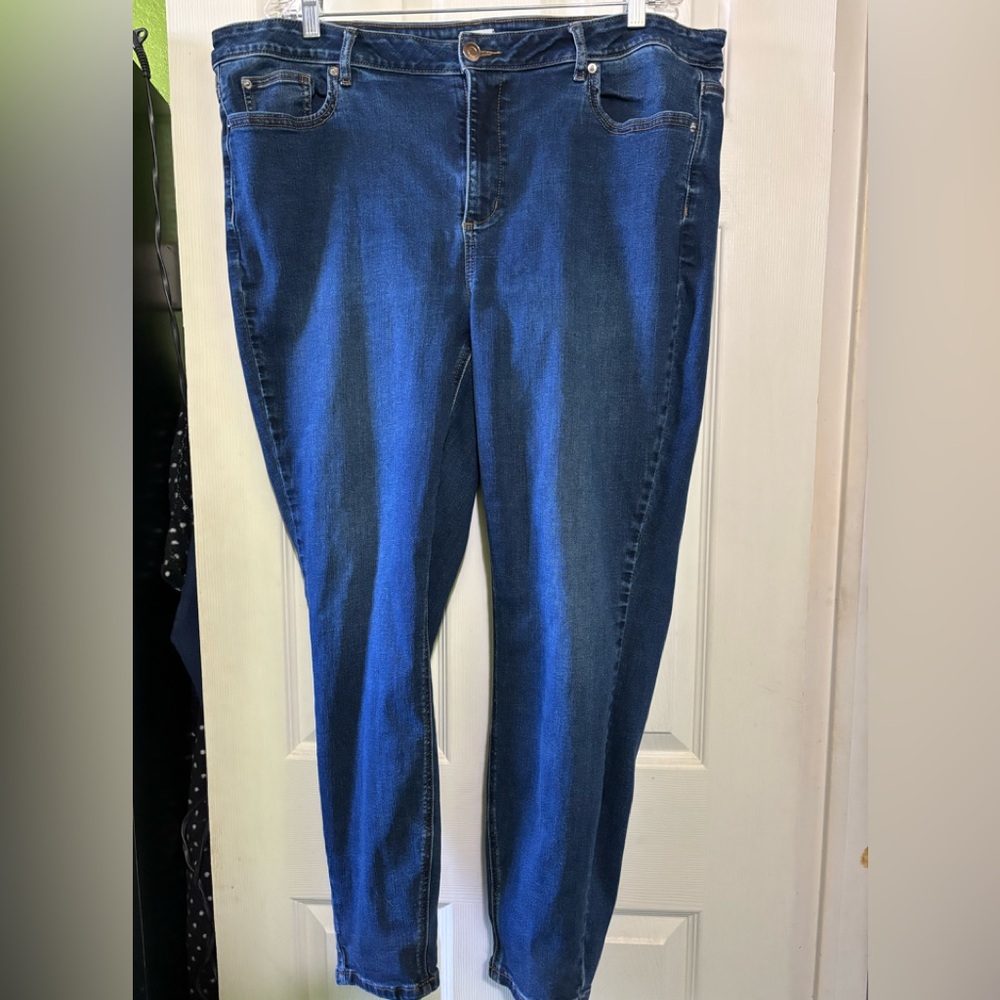 Avenue Dark Wash Skinny Jeans
